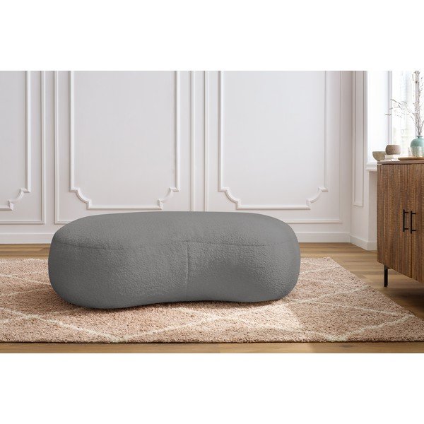 Tabure svijetlo sive boje od bouclé tkanine Saint-Germain – Bobochic Paris-image-1