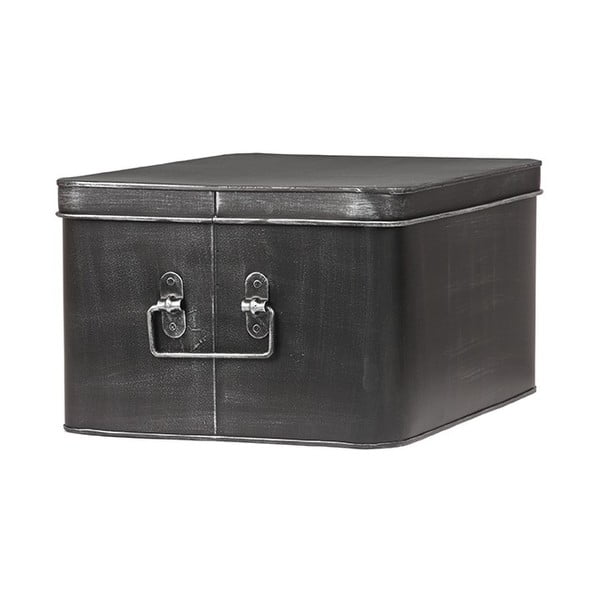 Crna metalna kutija za pohranu LABEL51 Mediji, širine 35 cm