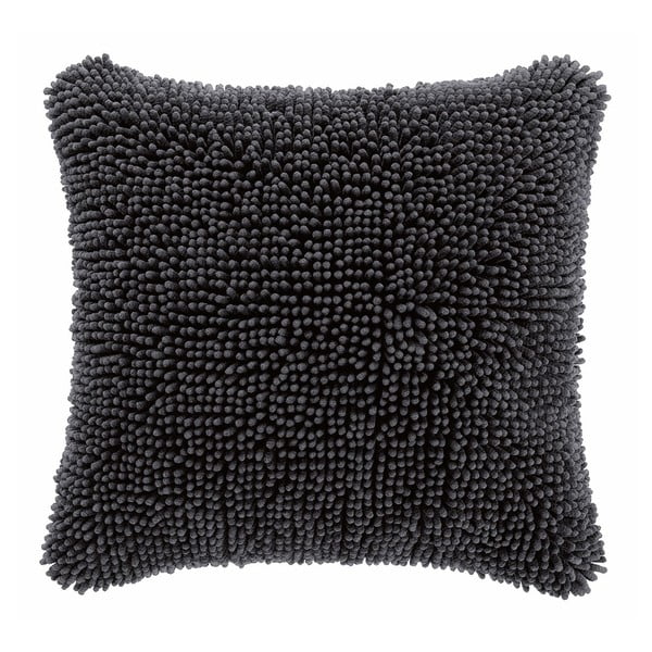 Tamno siva navlaka za jastuk Tiseco Home Studio Shaggy, 45 x 45 cm