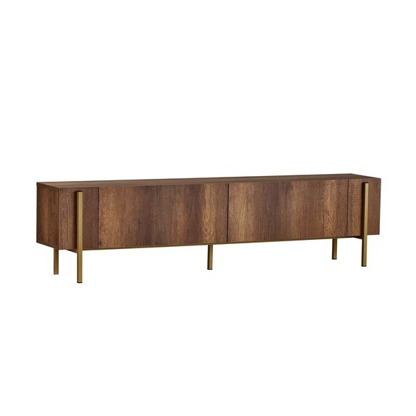 TV komoda u dekoru oraha u tamnoj prirodnoj boji 180x45x30 cm Nexus – Kalune Design