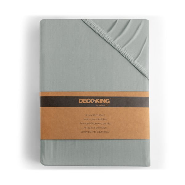 Svijetlo siva plahta s gumom od jeseya 140x200 cm Amber – Restilo-image-4