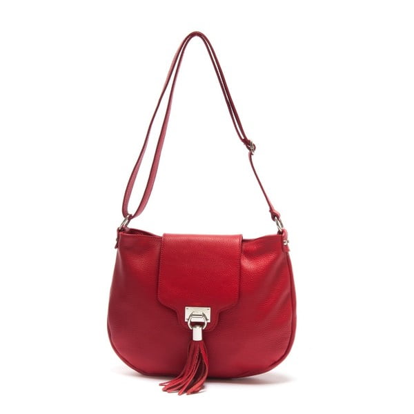 Crvena kožna torbica Isabella Rhea Laurus