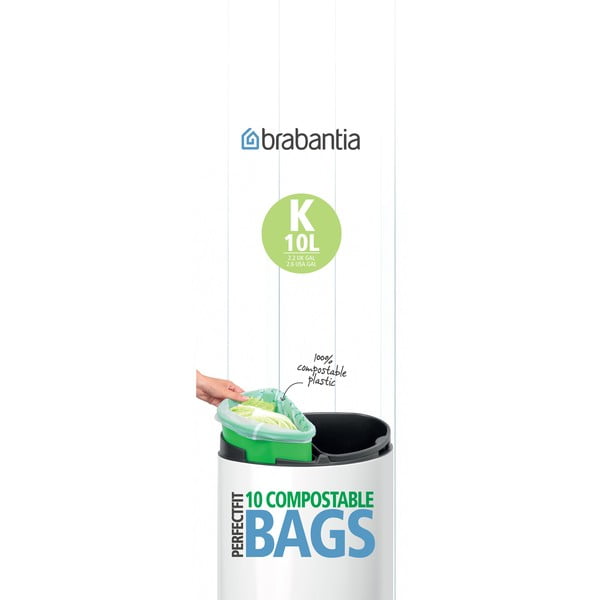 Kompostirajuće vreće za smeće u setu 10 kom 10 l PerfectFit K – Brabantia