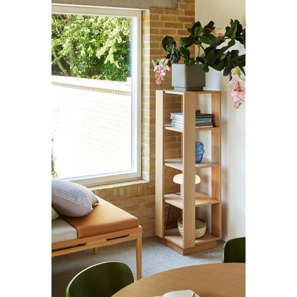 Biblioteka u dekoru hrasta u prirodnoj boji 45x140x45 cm Merge – Hübsch-image-1
