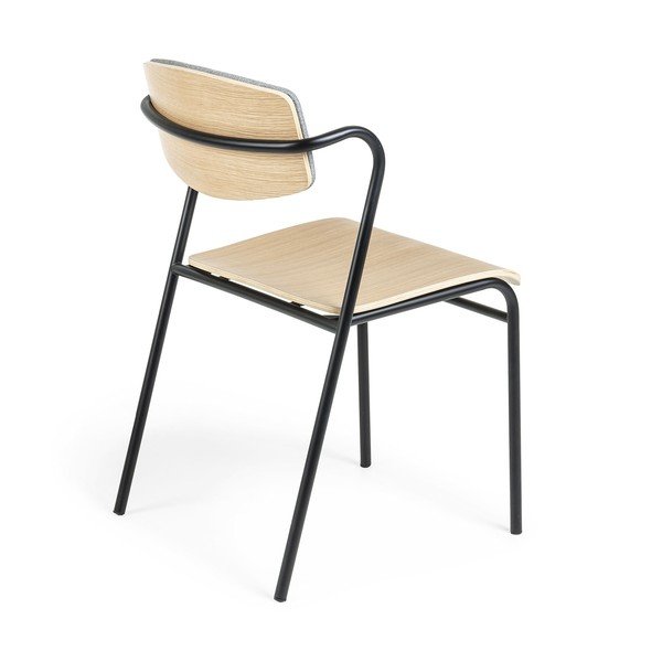 Blagovaonska stolica u dekoru od hrastovog drveta Kave Home Zaha-image-3