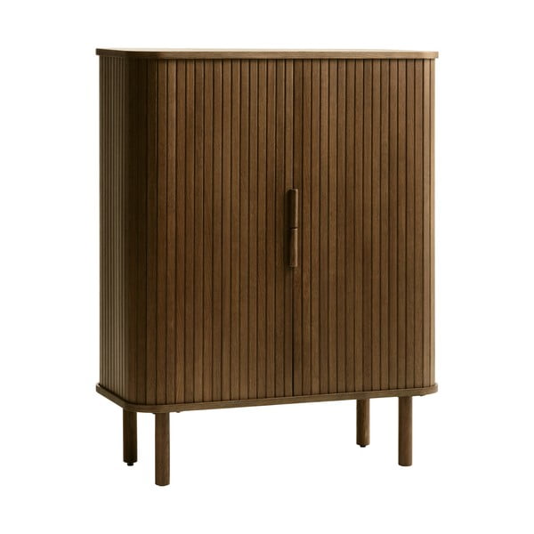 Smeđi ormarić u dekoru hrasta s kliznim vratima 113x90 cm Cavo – Unique Furniture-image-4