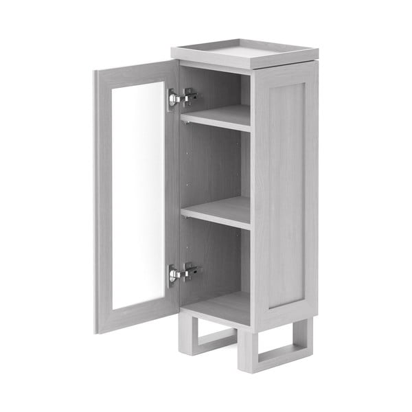 Bijeli kupaonski ormarić od hrastovog drveta Wireworks Mezza-image-3