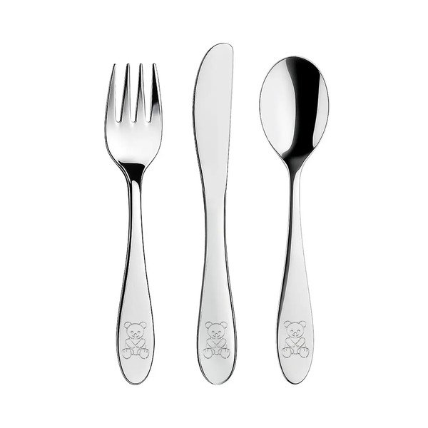 Inox dječji pribor za jelo srebrne boje 3 kom - Orion