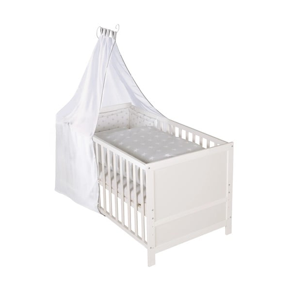 Bijeli dječji krevet s baldihanom 70x140 cm – Roba