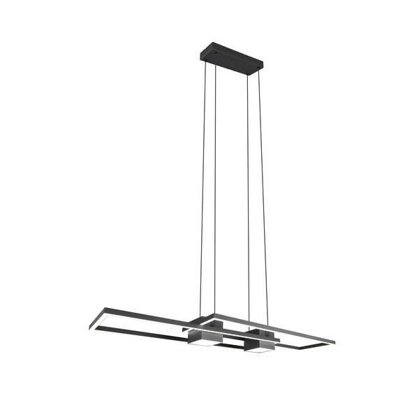 Mat crna LED viseća svjetiljka s daljinskim upravljačem/s mogućnosti zatamnjivanja Albany – Trio-image-2