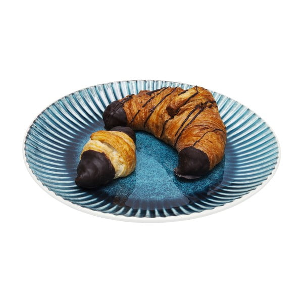 Plavi tanjur od kamenine Kare dizajn Mustique RIM, ⌀ 29 cm-image-2