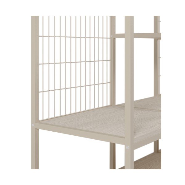 Krem otvoreni željezni ormar 140x179,5x40 cm Amara – Marckeric-image-4