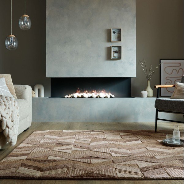 Smeđi ručno rađen vunen tepih 200x290 cm Moda Asher – Flair Rugs-image-1