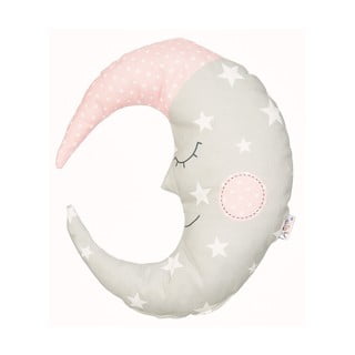 Bež-ružičasti pamučni dječji jastuk Mike & Co. NEW YORK Pillow Toy Moon, 30 x 33 cm