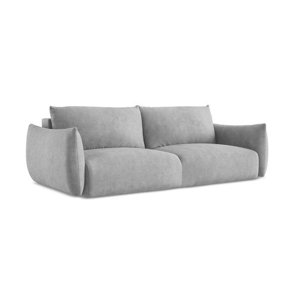 Svijetlo siva sklopiva sofa od šenila 230 cm Leila – Makamii-image-2