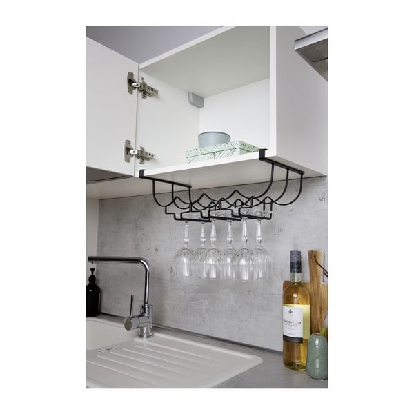 Crni metalni stalak za policu za čaše Wenko-image-4