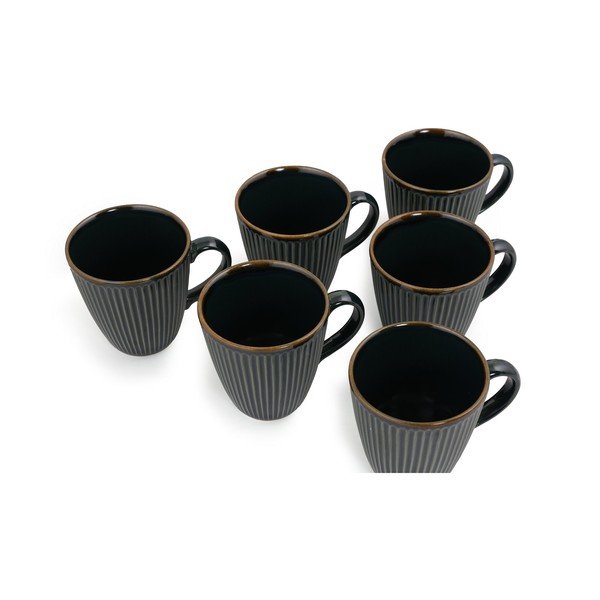 Tamno zelene keramičke šalice u setu 6 kom 0.3 l – Hermia-image-4