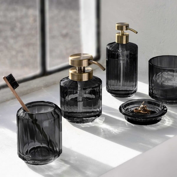 Crna staklena čaša za četkice za zube Vision – Mette Ditmer Denmark-image-2