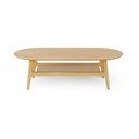 Stolić za kavu u dekoru hrasta u prirodnoj boji 60x130 cm Curved – Woodman