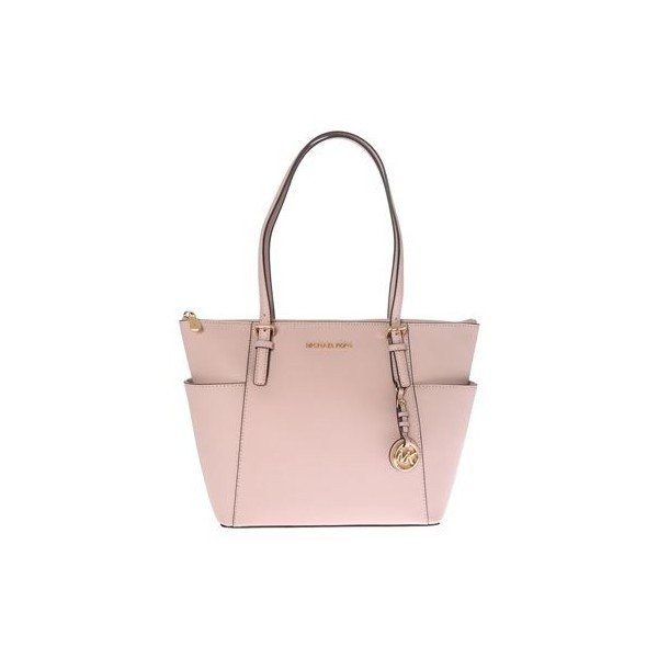 Svjetloružičasta kožna torba Michael Kors Jet Set-image-1