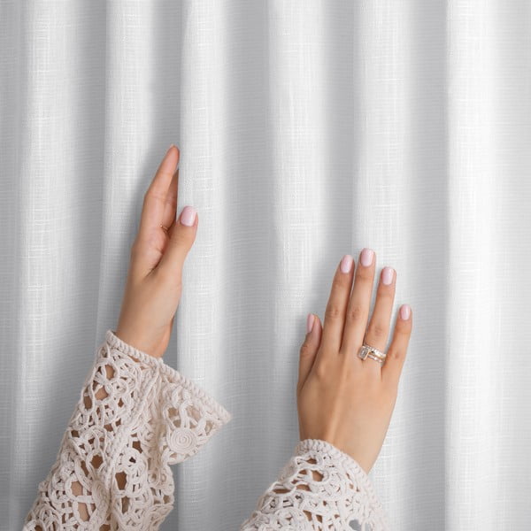 Bijela zavjesa 140x250 cm Valeta – Restilo-image-2