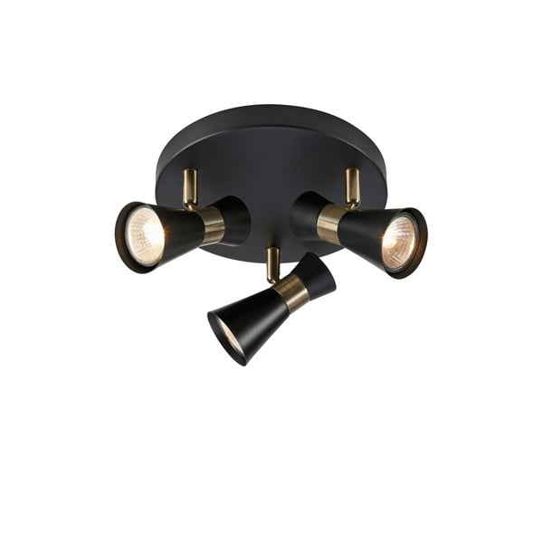 Crna stropna svjetiljka s metalnim sjenilom Folie - Markslöjd