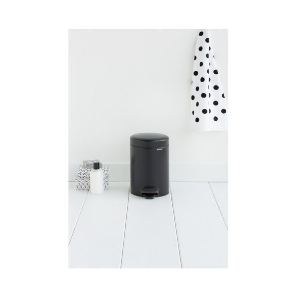 Crna kanta za otpatke s pedalom Brabantia Newicon, 3 l-image-2