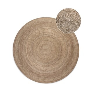 Obostrani okrugli tepih od jute u prirodnoj boji ø 200 cm Braided Grey – Hanse Home
