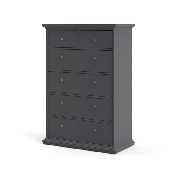 Siva visoka komoda 96x140 cm Paris – Tvilum-image-3