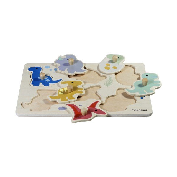 Drvena reljefna puzzle (broj komada 6 kom) Dinosaurs – Kindsgut-image-1
