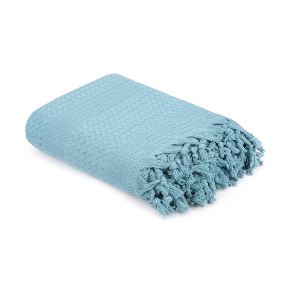 Plavi pamučni prekrivač za bračni krevet Mijolnir, 220 x 240 cm-image-3
