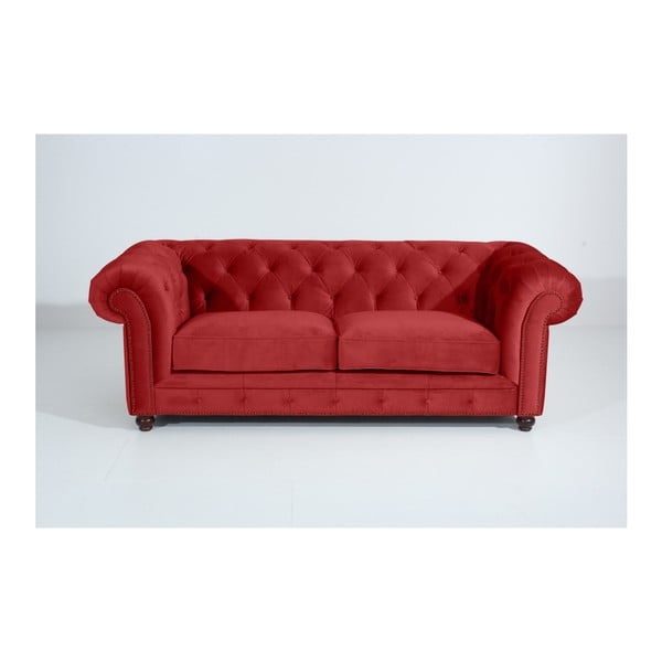 Cigla crvena kauč Max Winzer Orleans Velvet, 216 cm
