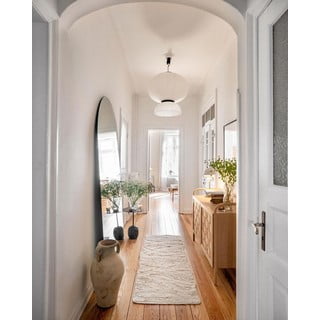Bijela periva/ručno rađena vunena staza 70x200 cm Enkang Ivory – Lorena Canals