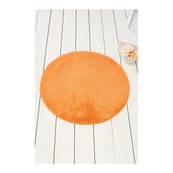Narančasta prostirka za kupaonicu Colours of Cap, ⌀ 90 cm