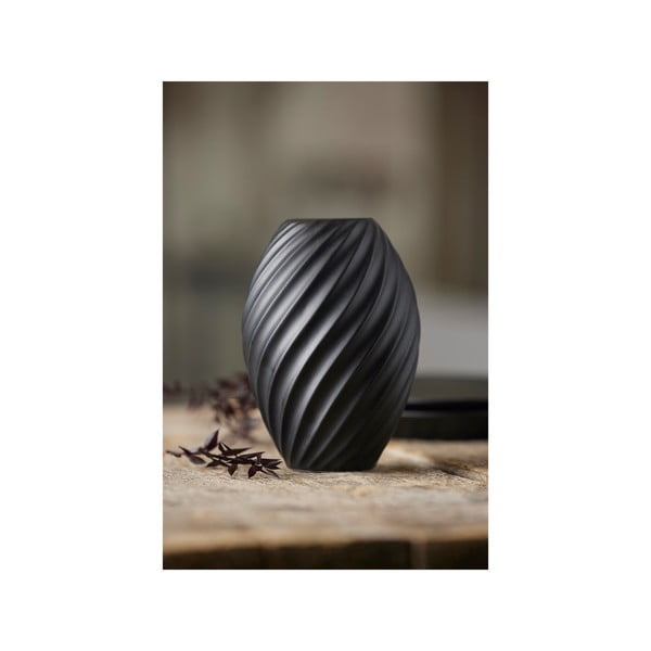 Crna porculanska vaza Morsø River, visina 16 cm-image-3
