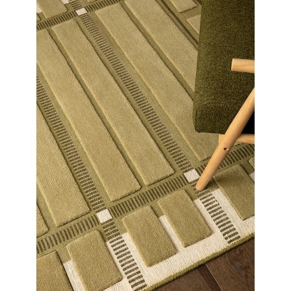 Zeleni/bež ručno rađen vunen tepih 120x170 cm – Asiatic Carpets-image-2