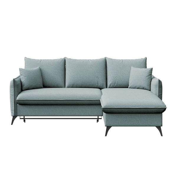 Svijetlo plava sklopiva/s prostorom za odlaganje kutna garnitura (s desnim kutom/s ležaljkom) Brim – Rodier