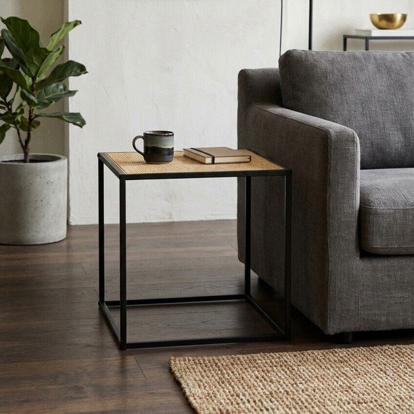 Pomoćni stol od ratana 44x44 cm Depok – Premier Housewares-image-3