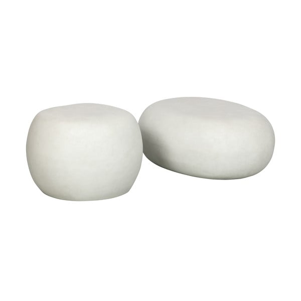 Bijeli okrugao stolić za kavu ø 50 cm Pebble – vtwonen-image-2