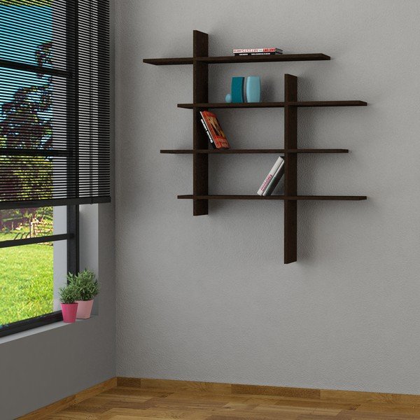 Polica za knjige Cizgi br.4, wenge-image-1