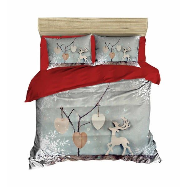 Božićna posteljina za bračni krevet Rosie, 200 x 220 cm
