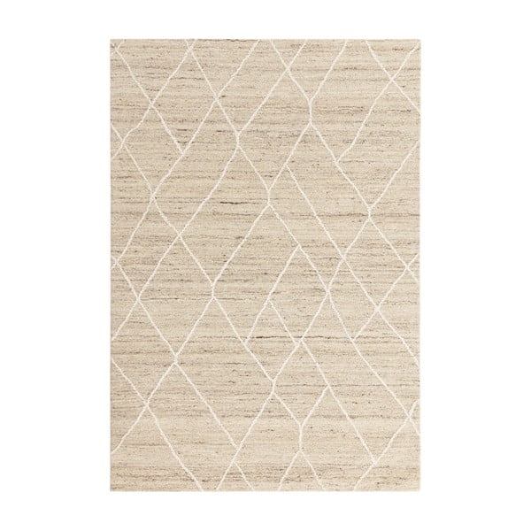 Vunen tepih u prirodnoj boji 120x170 cm Noah – Asiatic Carpets