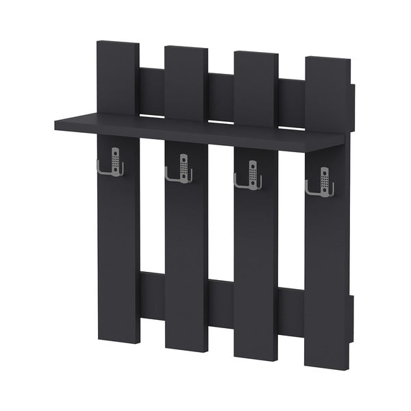 Crna zidna vješalica Utica - Kalune Design-image-2