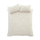 Krem posteljina za bračni krevet/za produženi krevet od boucle tkanine 230x220 cm Cosy Checkerboard – Catherine Lansfield