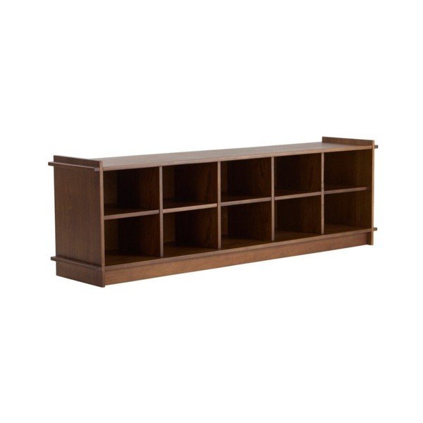 Biblioteka od masivnog bora u tamnoj prirodnoj boji 193x60x40 cm Apelvik – Jotex