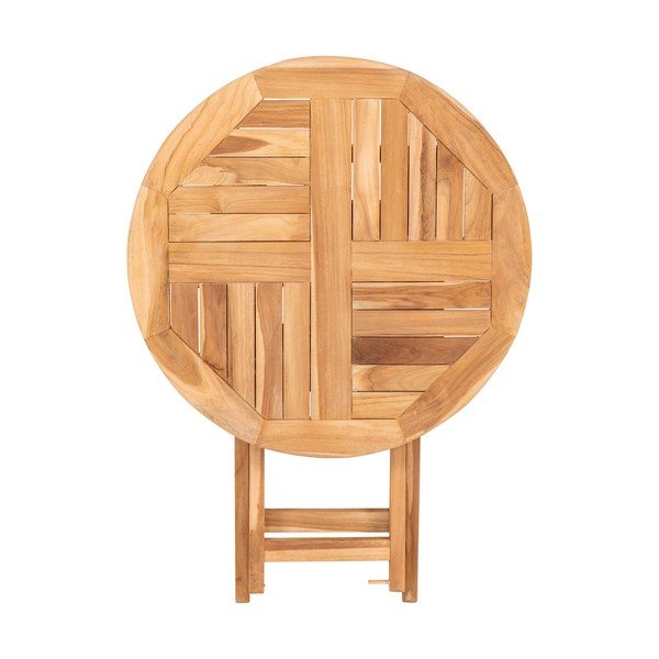 Vrtni blagovaonski stol od tikovine Bonami Essentials Oviedo, ø 70 cm-image-4