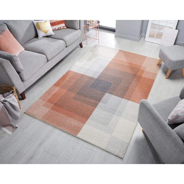 Sivo-ružičasti tepih Flair Rugs Plaza, 160 x 230 cm-image-1