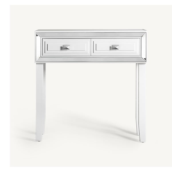 Bijeli/u srebrnoj boji pomoćni stol 30x78 cm Noelia – Burkina
