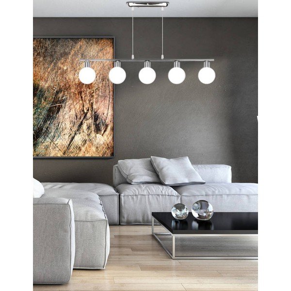 Visilica u srebrnoj boji sa staklenim sjenilom 10x82 cm Oden - Candellux Lighting-image-3