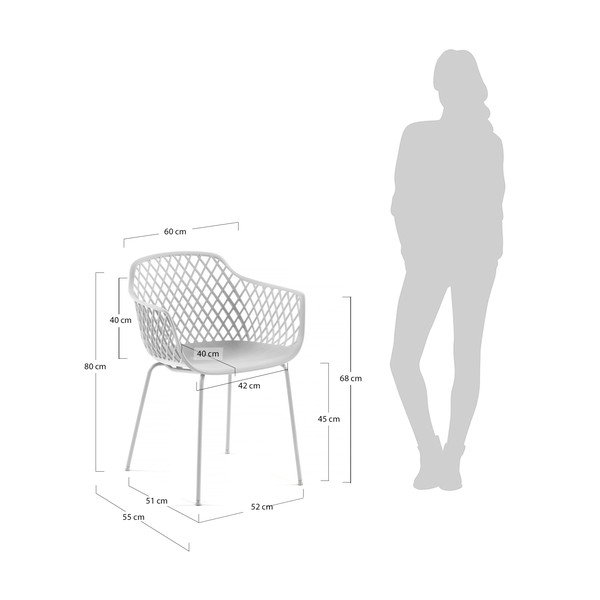 Bijela metalna vrtna stolica Quinn – Kave Home-image-1